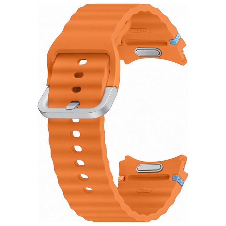 Samsung Bracelet de sport original Watch7 pour Galaxy Watch 4 / 5 / 6 / 7 (20 mm) - M/L - Orange - Neuf