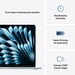 Macbook Air M4 (2025) 13', 256 Go 16 Go Apple GPU 8, Azul cielo - QWERTY ES