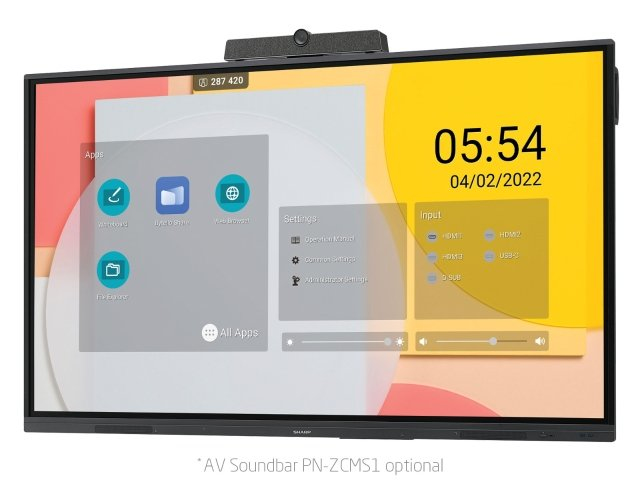 Sharp PN L862B Classe de diagonale 86 L2B Series écran LCD rétro éclairé par LED interactive avec écran tactile touches Android 4K UHD 3840 x 2160 Direct LED - vue 3