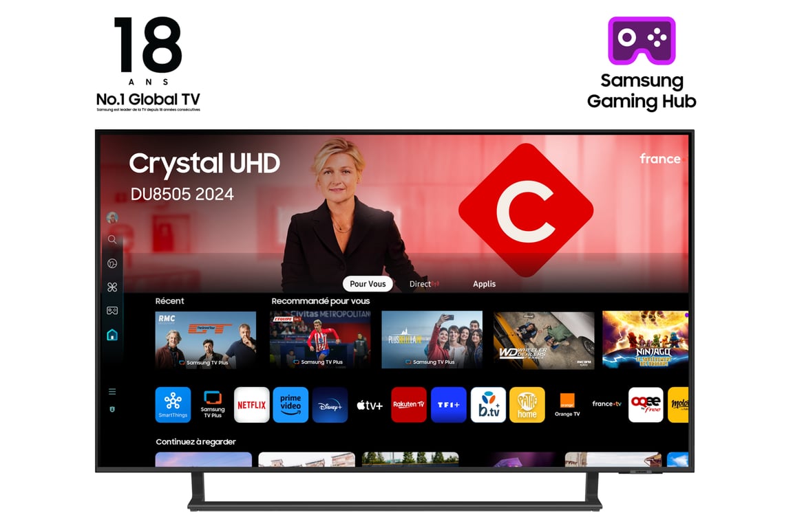 Samsung DU8505 TV Crystal UHD 50  2024, 4K, Smart TV - Neuf