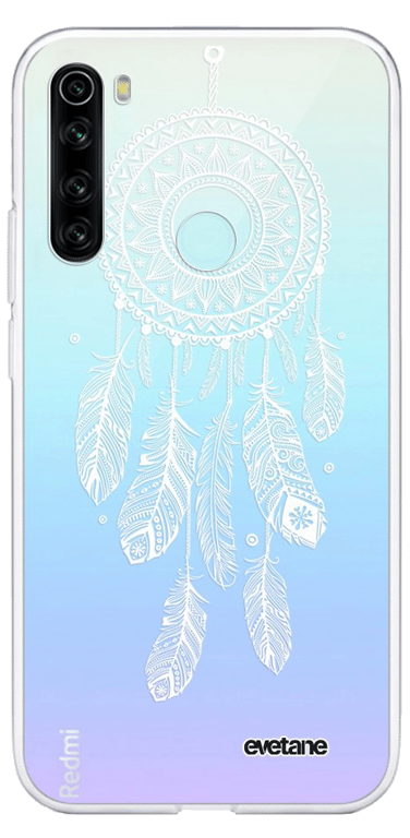 Evetane Coque Xiaomi Redmi Note 8 T silicone transparente Motif Attrape reve blanc ultra resistant