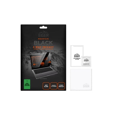 EIGER Mountain Glass - Verre Trempe Premium 2.5d Privacy pour Macbook Air 13 pouces (2022 - 2025)