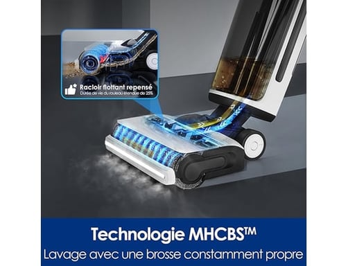 Tineco FLOOR ONE S7 Steam Limpiador a vapor portátil Negro, Blanco