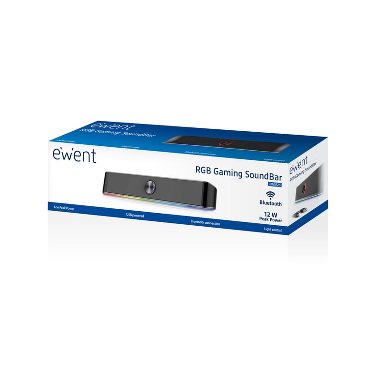 Haut-Parleur Ewent EW3525 – Barre de Son 2.0 Canaux 6 W Avec Bluetooth - vue 2