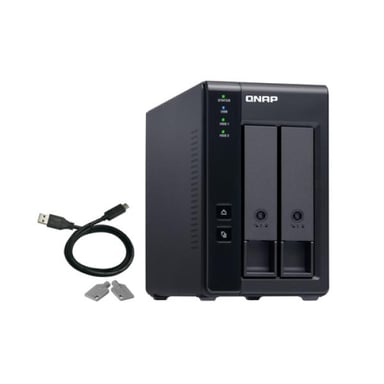 QNAP TR-002 caja para disco duro externo Carcasa de disco duro/SSD Negro 2.5/3.5''