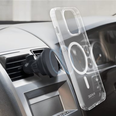 Coque antibactérienne antichoc magnétique invisible pour Apple iPhone 13 Pro, Transparente