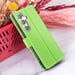 Zanaé Funda tipo cartera para Galaxy S24 con función de soporte y lengüeta magnética Verde