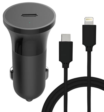 BIG BEN CACCBLMFIC20WPDB chargeur d'appareils mobiles Smartphone, Tablette, Universel Noir Allume-cigare Charge rapide Auto