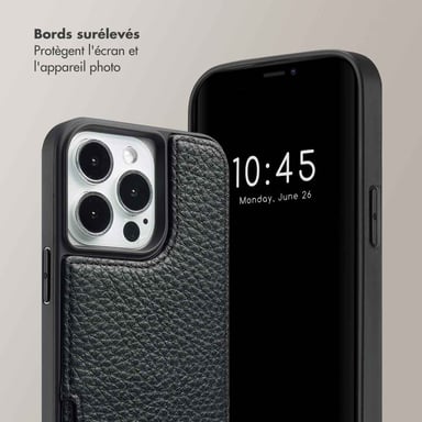 Selencia Coque de télephone Nova avec cordon et porte-cartes pour Apple iPhone 13 Pro - Noir