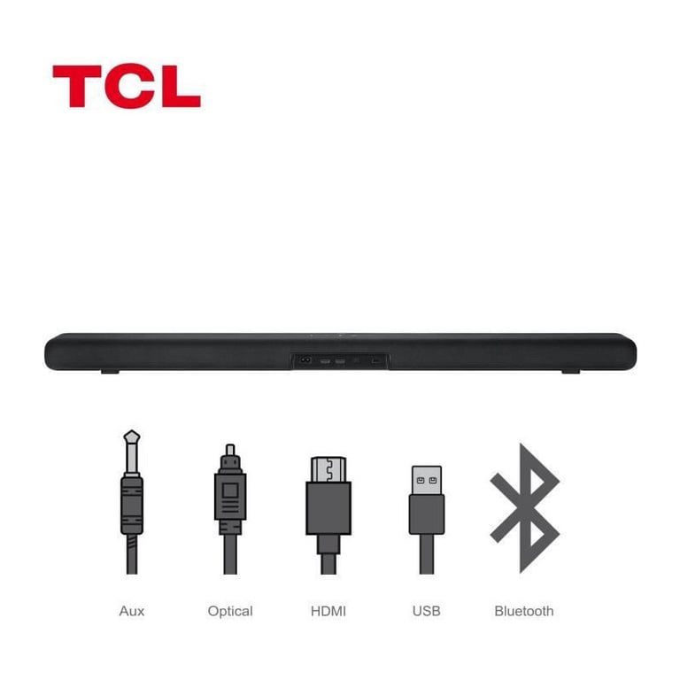 TCL TS8211 - Barre de son Dolby Atmos 2.1 avec caissons de basse integres - 260W - HDMI - Chromecast integre - Compatible Alexa
