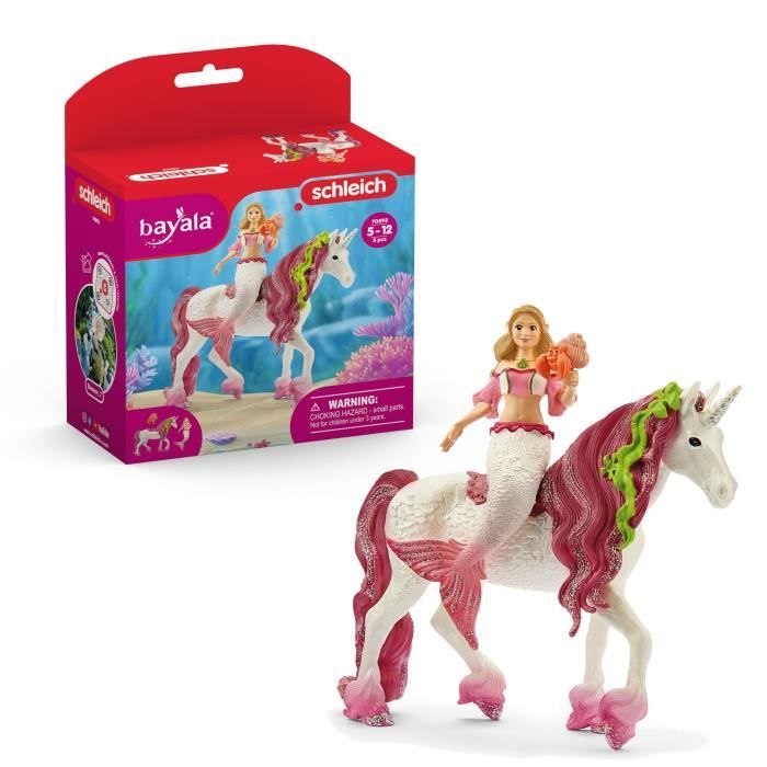 Schleich Sirene Feya sur licorne de mer 70593 Neuf