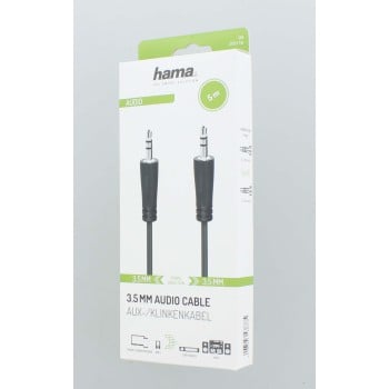 Hama 00205116 câble audio 5 m 3,5mm Noir
