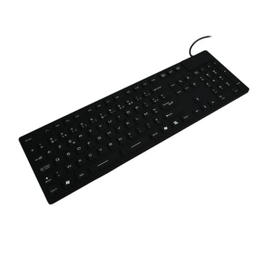 MCL ACK-729/N teclado Universal USB + PS/2 AZERTY Francés Negro
