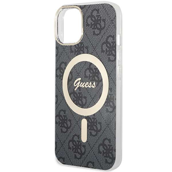 Guess Coque IML 4G MagSafe pour iPhone 15 Plus Noir - vue 4