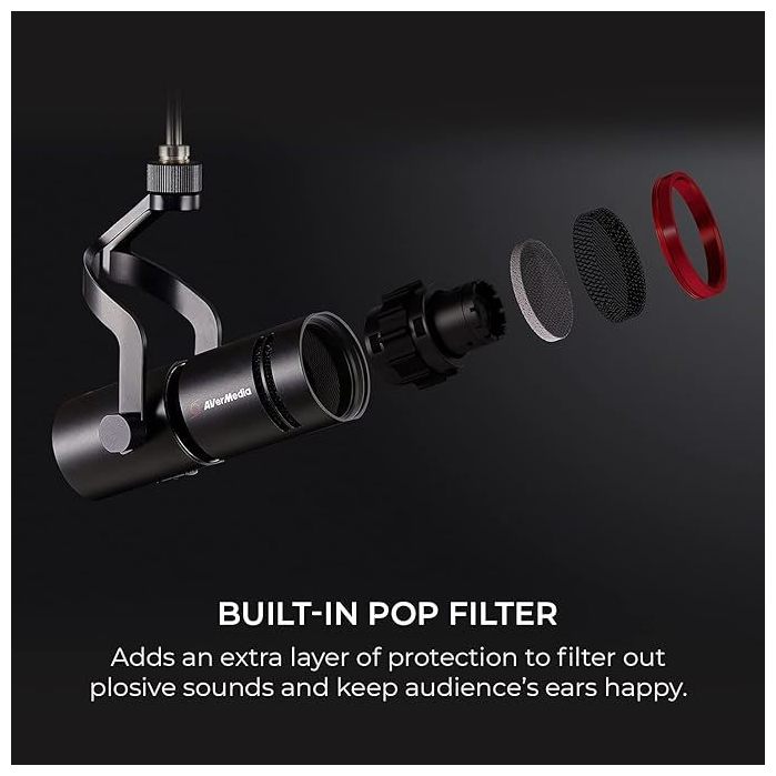 Microphone Dynamique AVerMedia MIC 330 AM330 pour streamers et créateurs de contenu et - vue 5