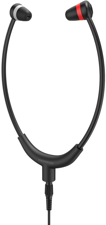 Casque TV Stéthoscope HED4408, intra-auriculaire, menton., réglage séparé du volume