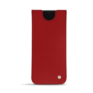 Pochette cuir Samsung Galaxy S23+ -  - Rouge - Cuir lisse