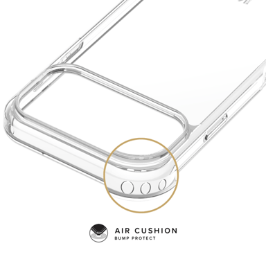 Coque hybride invisible fabriquée à  83 % de plastique recyclé pour Apple iPhone 17 Pro Max, transparente