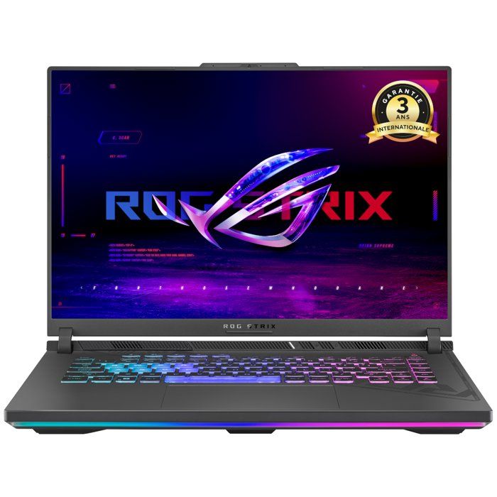 PC Portable Gamer ASUS ROG Strix G16 : Win 11 16.0 WQXGA 240Hz RTX 5070 8Go AMD Ryzen 9 9955HX RAM SSD - vue 2