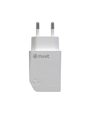 Muvit For Change Pack Cargador Red 12W+Cable Lightning 1.2M Blanco