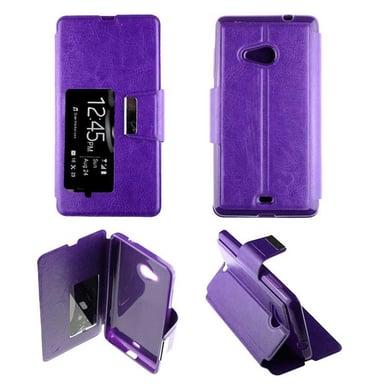 Etui Folio compatible Violet Nokia Lumia 535 - 1001 coques