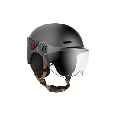 Casque vélo Casr Casque LED avec Visière pour Vélo & Trottinette Glow Anthracite Mat M