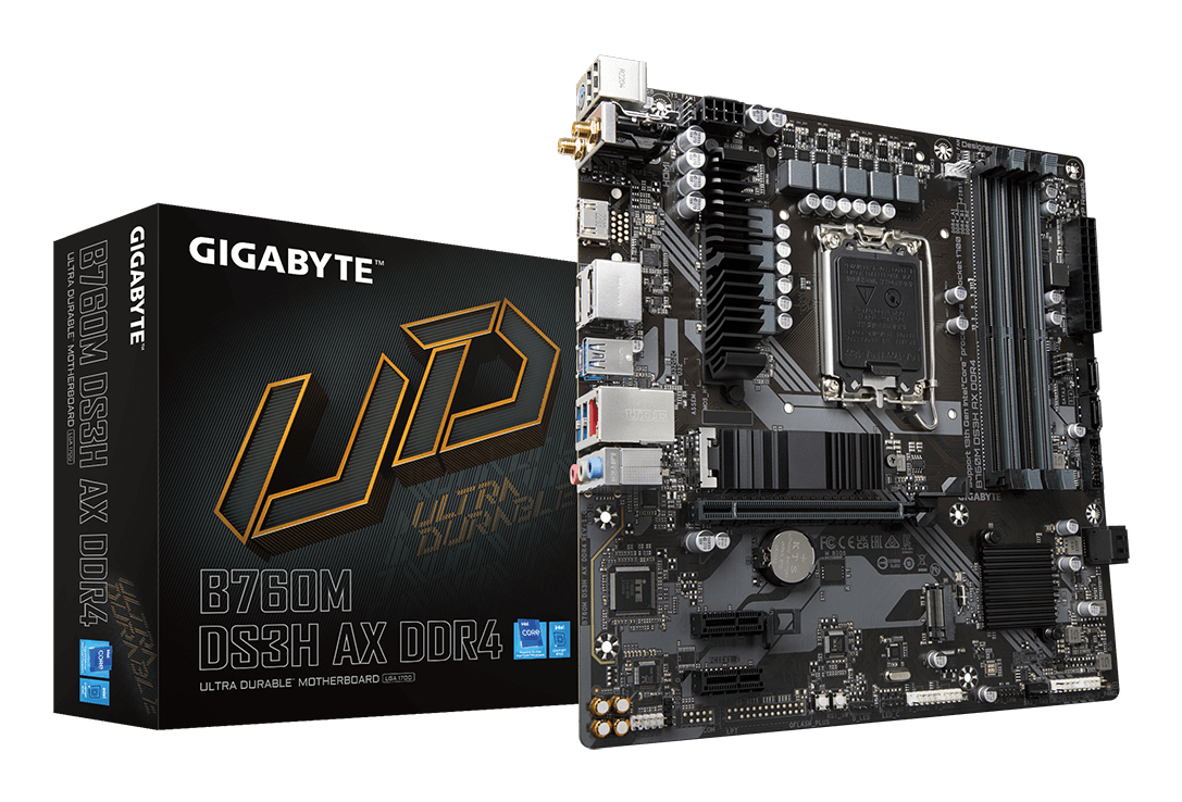 Gigabyte B760M DS3H AX DDR4 - vue 2
