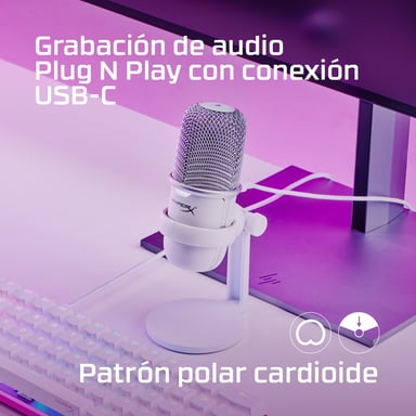 HyperX SoloCast - Microfono USB (bianco)