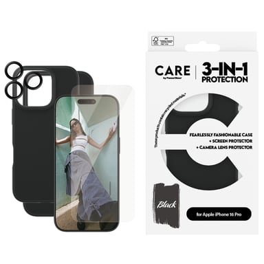 PanzerGlass CARE™ by ® 3-in-1 Bundle iPhone 16 Pro Protector de pantalla Apple 1 pieza(s)