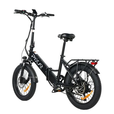 Bicicleta Eléctrico PIXAR Wind | Velocidad Máx 25 km/h | Autonomía 35 km | Motor 500W | Batería 48V 10.4Ah | Neumáticos de 20 Pulgadas | Negro