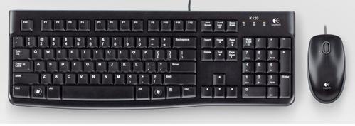 Logitech Desktop MK120 teclado Ratón incluido USB QWERTY Portugués Negro
