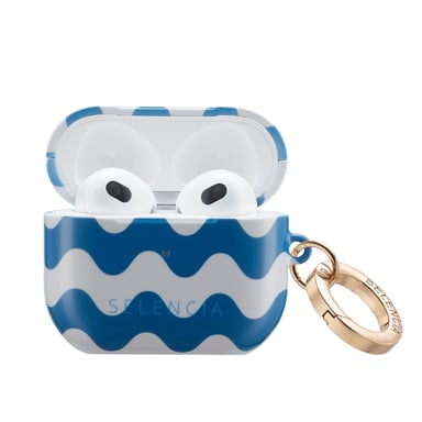 Selencia Coque Vivid pour Apple AirPods 3 - Wave Vibes Classic Blue