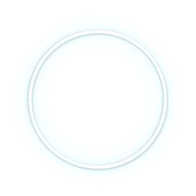 Candyshock LED Décorative Rond – Néon LED sur Plexi, USB-A, Fixation Murale Incluse -Blanc