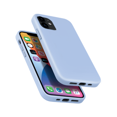 Funda antigolpes de gel de silicona suave para Apple iPhone 12 mini, Azul lila