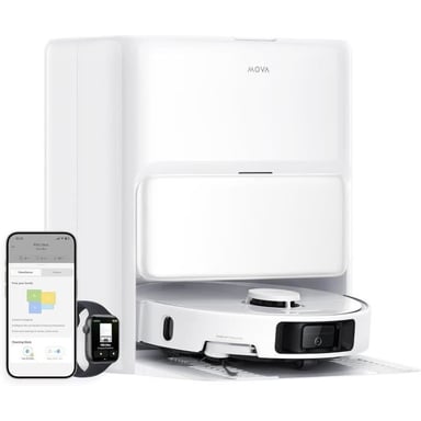 Robot Aspirapolvere Lavapavimenti MOVA P50 Ultra - 19 000 Pa - Pulizia Efficace - Base Autopulente
