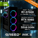MK2 - PC Gamer - AMD Ryzen 7 5700X - Nvidia Geforce RTX 5060 - Rapide Bureau PC Gaming - 4K & Raytracing avec 4,6 GHz - 32 GO RAM DDR4 - 1 TO SSD - Ordinateur avec WiFi + Windows 11 Pro