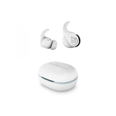 Cuffie wireless Energy Sistem - True Wireless - Bluetooth 5.3 - IPX5 - Durata della batteria 20 ore - Secure-Fit+ - App personalizzabile - Microfono stereo - Colore bianco