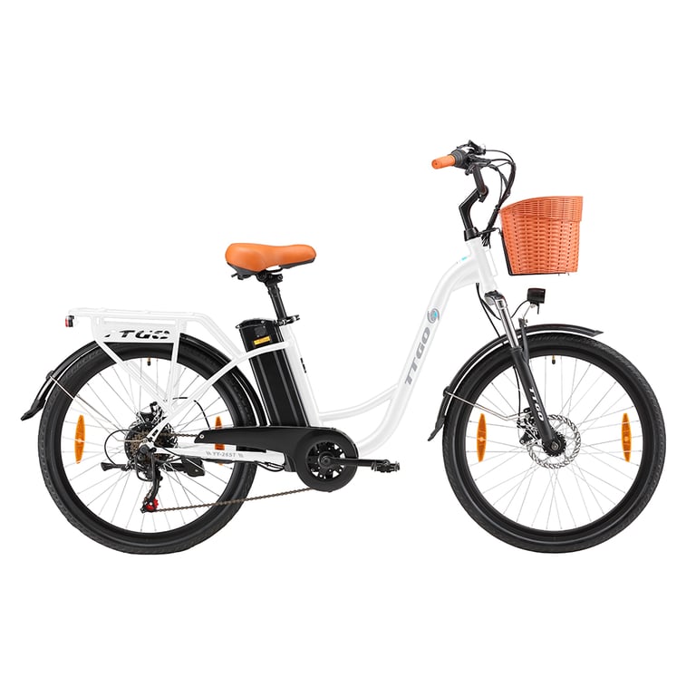Vélo électrique TTGO YY 26ST 26 pouces City Commuter Ebike avec panier et batterie 36 V 14 5 Ah Neuf - vue 3