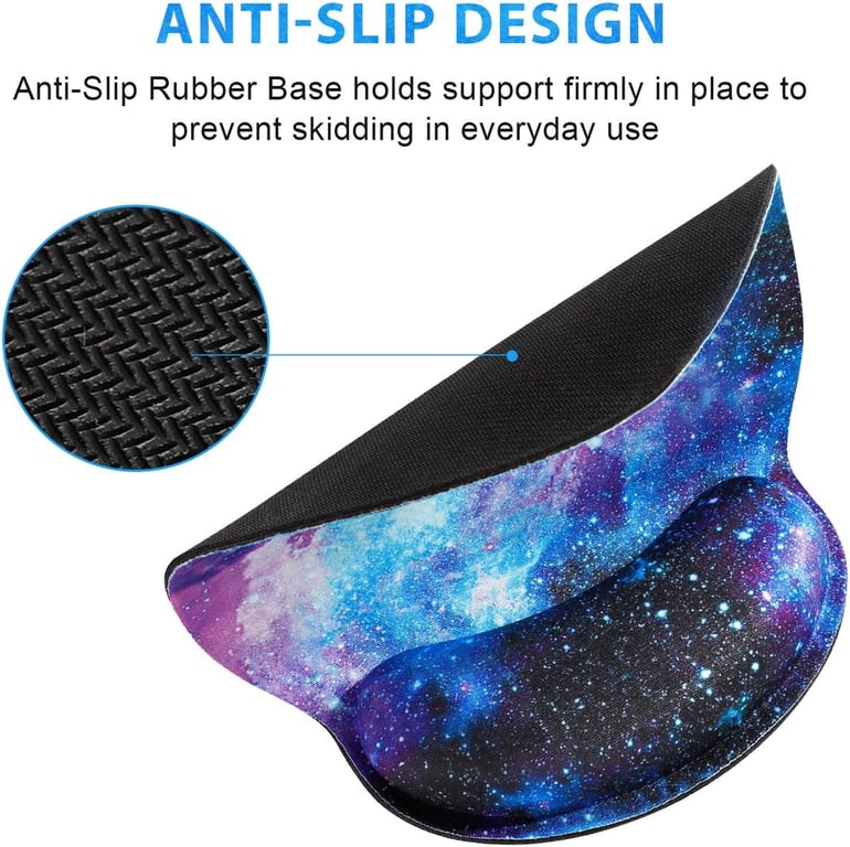 Tapis de souris avec support de poignet ergonomique MultiColor - Neuf