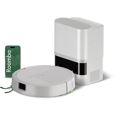 Robot aspirateur laveur IROBOT Roomba 115 Combo AutoEmpty Blanc 15 000 Pa navigation ClearWiew LiDAR SmartScrub Wi?Fi