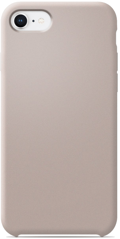 Coque silicone unie compatible Soft Touch Sable rosé Apple iPhone SE 2020