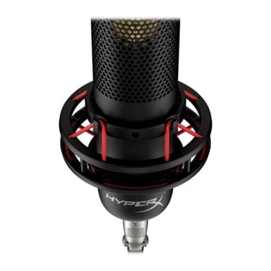 Micrófono de condensador HyperX ProCast negro, conexión XLR, cardioide, soporte antivibración, filtro antipop desmontable, filtro pasaaltos de 80 Hz