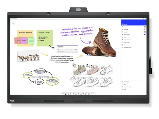 NEC WD551 tableau blanc interactif 139,7 cm (55'') 3840 x 2160 pixels Écran tactile