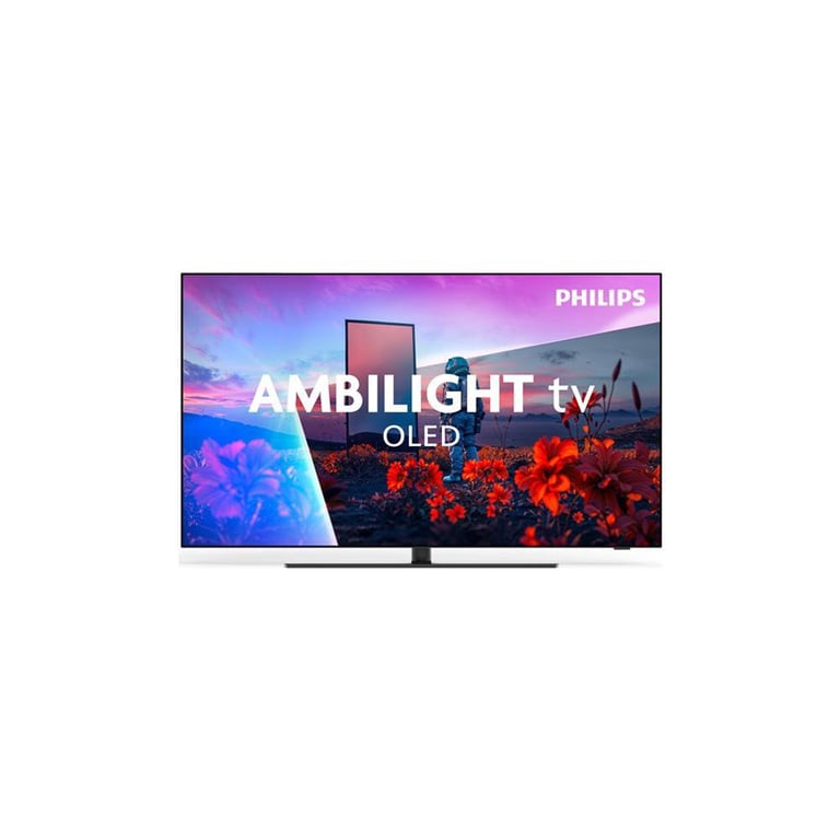 Téléviseur Philips 55OLED851/12 55  OLED 4K Smart TV Ambilight Titan OS HDR10+ Dolby Vision 120 Hz Wi?Fi 6E Métallique - Neuf