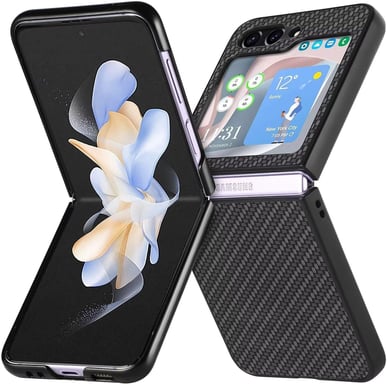 Samsung Galaxy Z Flip 5 5G coque style carbone noir