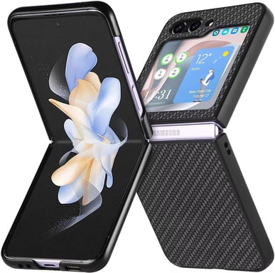 Samsung Galaxy Z Flip 5 5G carcasa estilo carbono negro