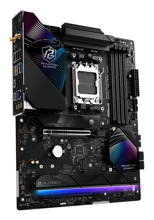 Asrock Phantom Gaming B850 Riptide WiFi AMD B850 Emplacement AM5 ATX Neuf - vue 2