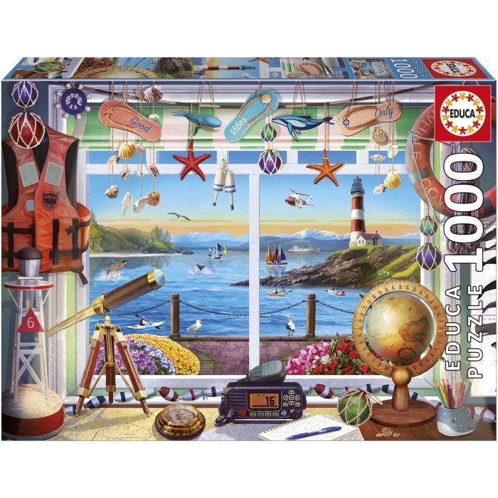 Puzzle EDUCA Vie partuaire 1000 pièces 68x48 cm Pour adultes Thème nature