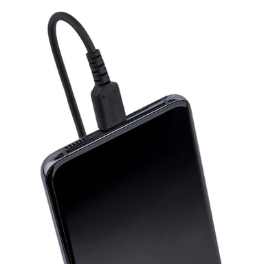 StarTech.com Cable de 50cm de Carga USB C a USB C, Cable USB Tipo C Rizado de Carga Rápida y Servicio Pesado, Cable USB 2.0 USBC, de Fibra de Aramida