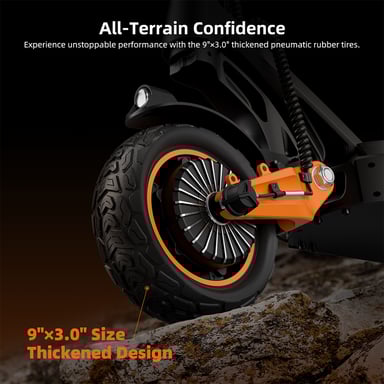 Kugoo LX9+ Trottinette Électrique Pliable, Moteur 2*650W, Batterie 48V 18.2Ah, Pneus de 9 Pouces, Autonomie de 65 km